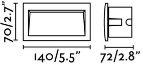 FARO 70147 - Lampă încastrată exterior LED SEDNA-2 LED/3W/230V IP65