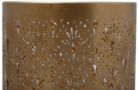 Vaza decorativa din fier Art Deco, mov / auriu