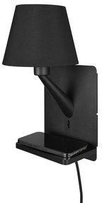 Aplică de perete negru-mat Comfort – Trio