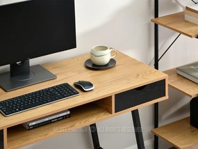 Masă PC Gavon (stejar negru + negru). 1109759
