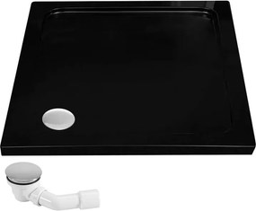 Cabina de dus Fargo cu cadita neagra 90x90 negru mat