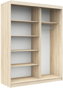 Dulap de haine Clotilde  (Stejar sonoma + wenge) (cu oglindă). 1069414