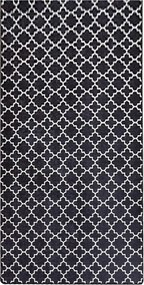 Covor, Kupa, 80x300 cm, Alb/Negru