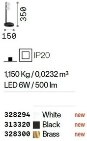 Lampa de masa LED design minimalist Ping pong tl2 alba