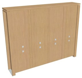 Dulap înalt Verno+ 260 x 46 x 210 cm, stejar deschis
