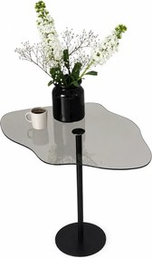 Masuta Dior, negru, metal/sticla, 60x45x50 cm