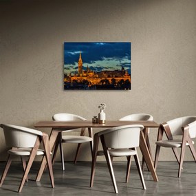 Tablou pe sticlă cu construcție iluminată (70x50 cm)