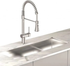 Baterie bucatarie cu dus extractibil Inter Ceramic finisaj crom lucios