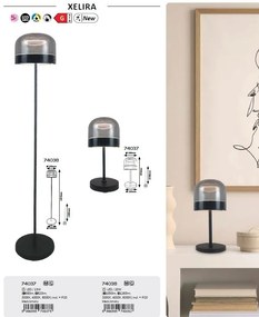 Veioza LED stil modern cu touch 3 trepte lumina Xelira