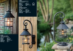 Pendul design medieval, iluminat exterior din fier forjat, HL 2331