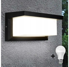 Aplică LED de exterior cu bec și senzor crepuscular NEELY 1xE27/9W/230V IP54