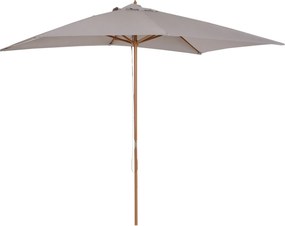 Outsunny Umbrelă de Grădină 2x3m Parasolar Impermeabil din Lemn Lacuit cu Copertină Detașabilă Gri | Aosom Romania