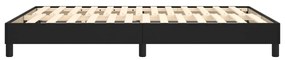 Cadru de pat box spring, negru, 140x190 cm, piele ecologica Negru, 25 cm, 140 x 190 cm