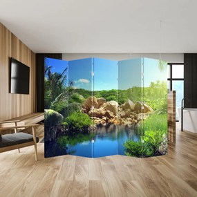 Paravan - Lac în jungla din Seychelles (210x170 cm)