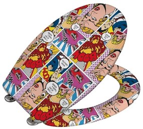 Capac WC cu închidere lentă Wenko Pop Art, 45 x 37,5 cm