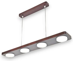 Lustra LED rustica fabricata manual din lemn OKIO 4L