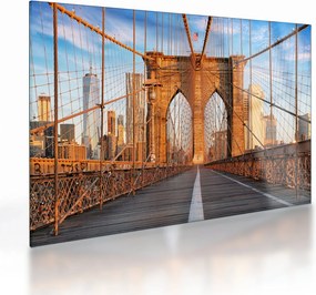 Tablou pe sticlă - Podul Brooklyn (70x50 cm)