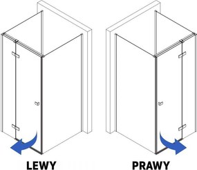 Cabina de dus Rea Atlas cu deschidere pe stanga 90x90 cm crom