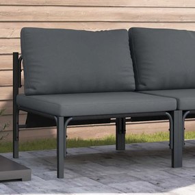vidaXL Mobilier pentru Exterior cu pernă cu pernă Antracit Oțel