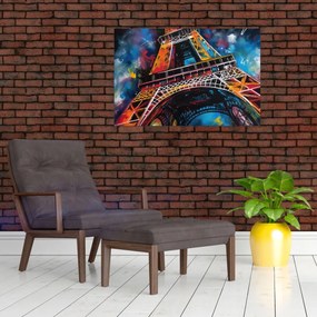 Tablou - Pictură a Turnului Eiffel II. (90x60 cm)