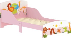 AIYAPLAY Pat pentru Copii 3+ Ani cu Margini Înalțate și Bariere Roz | Aosom Romania