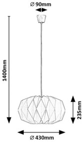 Lustră pe cablu ORMINI 1xE27/25W/230V Rabalux 72003
