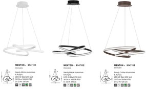 Lustra LED suspendata design modern MENTON alba NVL-9147111