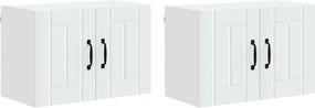 vidaXL Dulap de bucătărie 2 pcs Alb 60 x 31 x 40 cm Lemn compozit