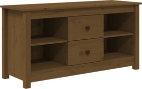vidaXL Comodă TV, maro miere, 103x36,5x52 cm, lemn masiv de pin