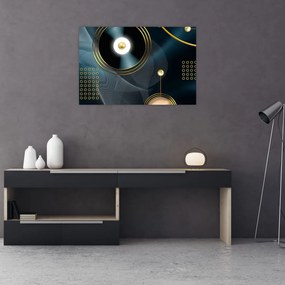 Tablou - Cercuri aurii (90x60 cm)