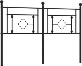 vidaXL Tăblie de pat de schimb metalică, negru, 140 cm