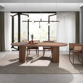 Masa dining design LUX din furnir de nuc 240cmx105cm