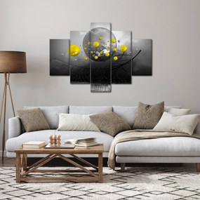 Tabloul - bile abstracte galbene (150x105 cm)