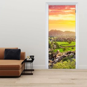 Fototapet pentru ușă - Valea Hampi din India (95x205cm)