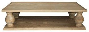 Masuta de cafea, natur, din lemn de pin, L160 cm, Roma
