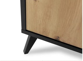 Noptieră Oksewo 1SZ (Stejar artisan + Negru) . 1104518