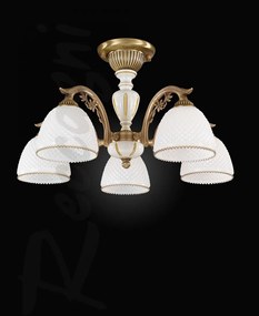 Lustra aplicata clasica din alama 5 brate design italian 8606