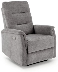 Fotoliu recliner Jamal stofa gri H105 cm