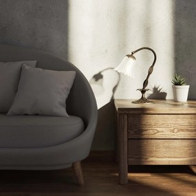 Veioza, Lampa de masa din alama cu detalii gravate Dalida