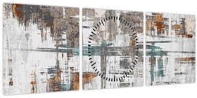 Tablou - Mișcări abstracte (cu ceas) (90x30 cm)