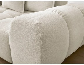 Colțar alb extensibil/cu spațiu de depozitare cu tapițerie din chenille (cu colț pe partea stângă/în formă de ”L”) Everest – Bobochic Paris