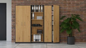 Dulap cu rafturi Obtenidas 1 (antracit + stejar artisan). 1132657