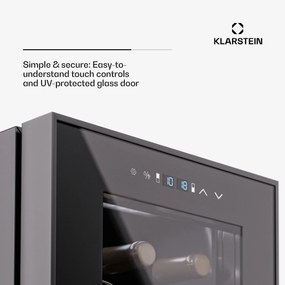 Shiraz 27 Duo, frigider pentru vin, 2 zone, 83 l / 27 sticle, 5-18 / 5-18 °C, control tactil