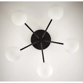 Jupiter 2049 - Lustră aplicată PRATO 5xG9/14W/230V negru/alb