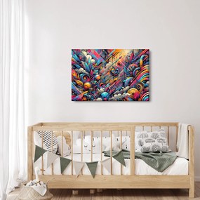 Tablou - Graffiti multicolor (90x60 cm)