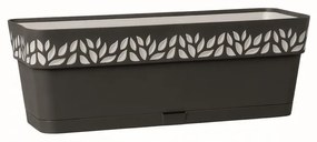 Jardiniera Cloe, 50 cm, plastic, grafit/gri
