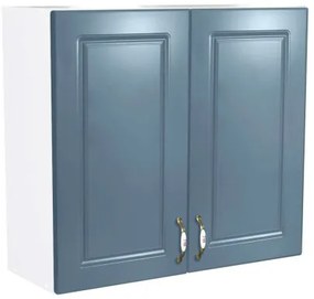 Corp superior 80. cu 2 usi Zebra MDF albastru