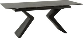 Masă extensibilă ceramică Miro Black, 180 cm/90 cm