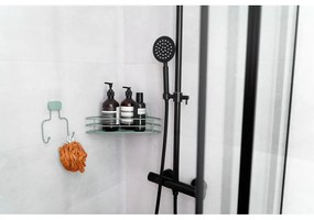 Raft pentru baie verde de colț autoadeziv din metal Grena – Compactor