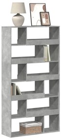 vidaXL Bibliotecă, gri beton, 100x33x187,5 cm, lemn prelucrat